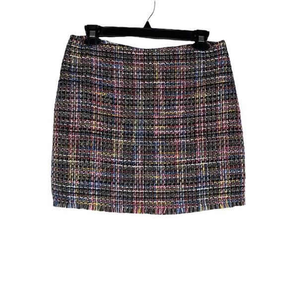 DIVIDED By H&M Women Skirt tweed Multicolor Size 6 Back Hidden Zipper an… - Picture 1 of 9